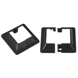 QUARKZMAN Post Cladding, Pack of 2 40 x 40 mm/1.6 x 1.6 inches, Plastic Gap Style Post Base Cover for Fence, Stair Railing, Porch, 72 x 72 mm/2.8 x 2.8 inches (Total Size)