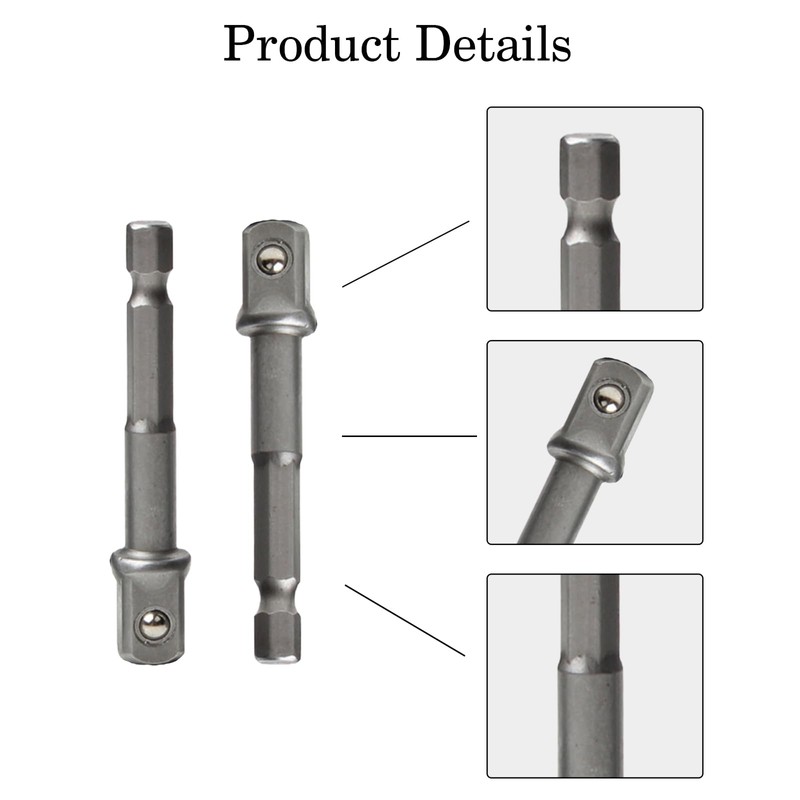 INCAUCA 6 Pack 1/4 Socket Adapter, Drill Bit Adapter, Hex