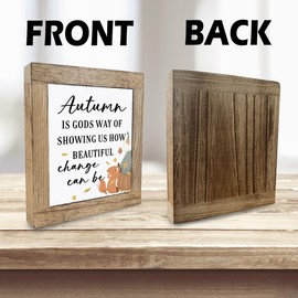 Autumn is Gods way of showing us how beautiful change can be, Rustic Farmhouse Wooden Sign, Thanksgiving Decor, Christian Home Fall Decoration, Thanksgiving Party Decoration