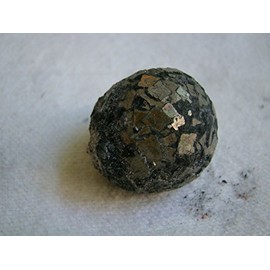 Flo8005 Natural Round Nodule of Pyrite Nice Crystals