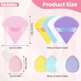 40 Pcs Powder Puff, 20 Triangle Powder Puff and 20 Finger Makeup Puff, Multicolor Powder Puff Face Triangle Mini Makeup Setting Powder Puffs Makeup Sponges for Concealer Loose Powder Blush
