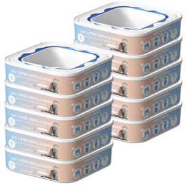 Cat Litter Refill Bags Cartridge Compatible with Litter Cat Genie Standard, Plus, XL+ and XL Pail Refills, Pet Waste Bags Box Accessories, Pack of 10