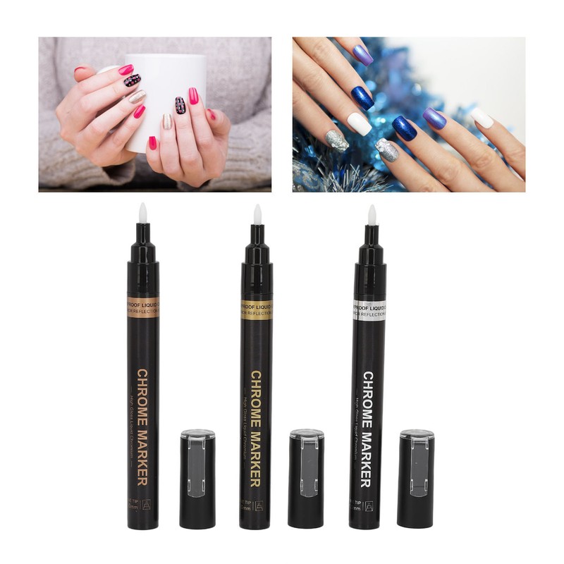 3pcs Nail Art Graffiti Pen Portable Quick Dry Nail Drawing