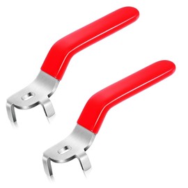 2pcs Lever Handle for Ball Valve Total Length 120mm,Hole Size 6x10mm,Hole Thickness 2.5mm,for Outdoor Faucet Replacement Repair Hose Bib,Blue and Red（6x10x2.5mm）