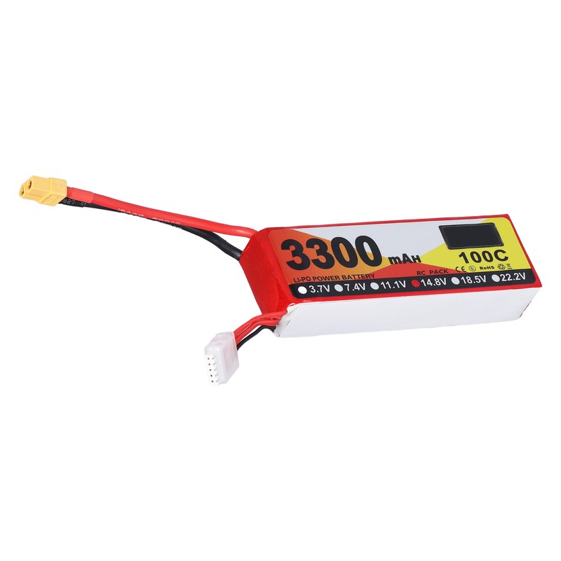 3300mAh Lipo Battery 100C Discharge Rate 14.8V 4S XT60 Plug