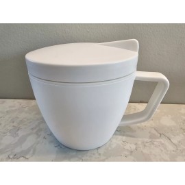 Unbranded *NEW* 14 Oz. Self-Contained 7-Piece Thermal Mug With Spoon And Fork Set, White