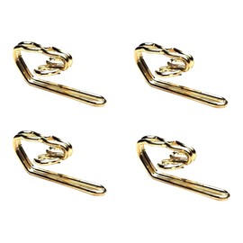 Merriway BH03671 (50 Pcs) EB Curtain Header Tape Drapery Hook Brass Plated Metal - Pack of 50 Pieces