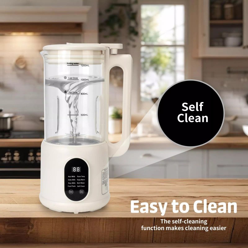 DFJKJUU Nut Milk Maker 8-in-1 Soybean Milk Machine 40oz for