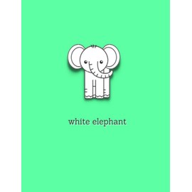 White Elephant: Lined College Ruled Notebook A Useful and Funny White Elephant Gift for Men, White Elephant Gift for Women, Teachers, Teens, White ... and Cute Animal Fans! Spring Green Cover.