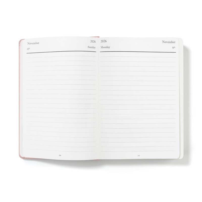 Wykeham's Executive 2026 Daily Journal Planner – Customization Available (Rose,