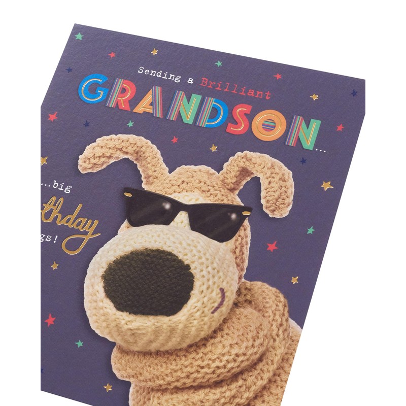 Boofle Birthday Card for Grandson - Cute Design
