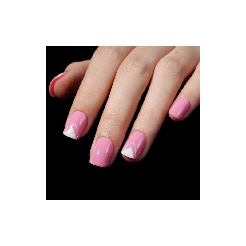 AILLSA Uñas Postizas Extra Cortas Cuadradas, Uñas de Gel, Uñas