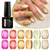 MEET ACROSS Gel Nail Polish Set, 6 Colors Cat Eye