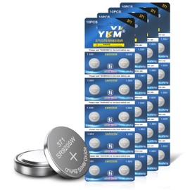 YKM 40 Pack SR920SW 371 Watch Battery AG6 LR921 370 V371 Long Lasting 1.55V Silver Oxide Button Battery