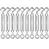 Spiglamm 10PCS M8 Hook & Eye Turnbuckle 304 Stainless Steel,Heavy