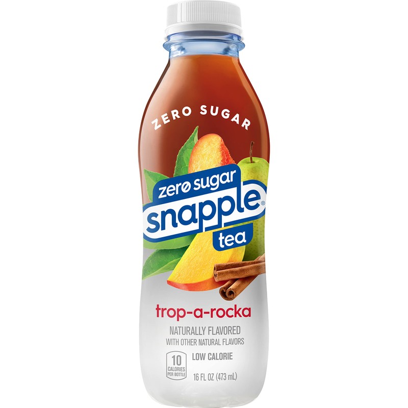 Snapple Zero Sugar Trop-a-Rocka Tea, 16 fl oz recycled plastic
