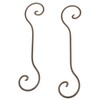 Macosa SA79602 S-Hooks Set of 2 Brown Metal Curved Decorative