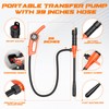 MANPICTE Portable Fuel Transfer Pump, Battery Powered Siphon Pump for