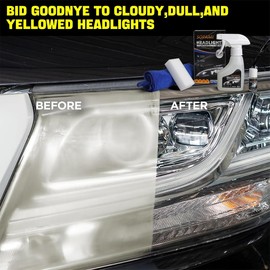 SOPAMI Automotive Headlight Restoration Kit Oxidized and Yellowed Automotive Headlamps Blurring Enhanced Crystallization Coating Refurbisher,Maximum Gloss & Shine – Extremely Hydrophobic