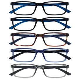 OPULIZE Sea Glasses Blue Light Filter Slim Frame Spring Hinges Improve Sleep Computer Glasses Gaming Anti-Glare Men Women B9, Black / Black / Brown / Blue / Grey