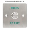 Momentary Push to Exit Button Switch Stainless Steel Panel Door