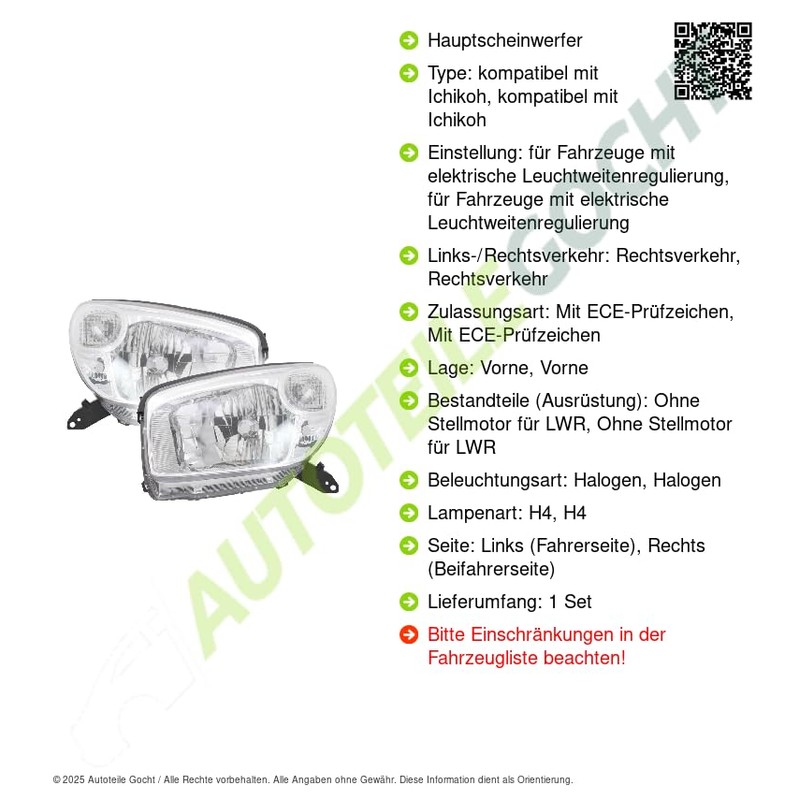 Dapa GmbH & Co. KG 200378052 Headlight Left