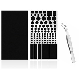 Black Out Edition Light Dimmer Film Dimming, LED Cover for Router, LED Darkening Film, Dimming Sticker, Dim Sticker, TV Light Sticker, Dimming 95% ~ 100%, 2 Sheets