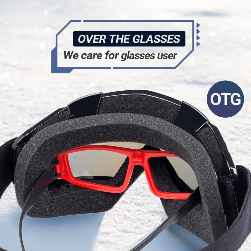 ZANZER Adult Ski Goggles, 2-Pack Snowboard Goggles for Youth, Teens,
