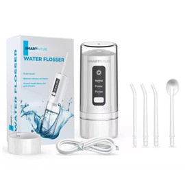 Water Flosser -Cordless - Teeth -Cleaner Water Dental Flosser with 3 Modes 4 Jets Rechargeable IPX7 Waterproof Dental Oral Irrigator for Travel or Home