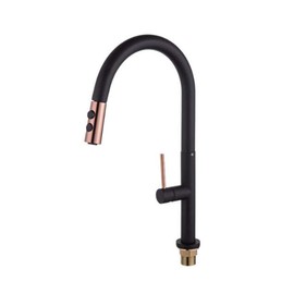 Kitchen Faucets with Pull Down Sprayer Kitchen Faucet Copper Hot and Cold Black Telescopic Kitchen Faucet Sink Sink Faucet