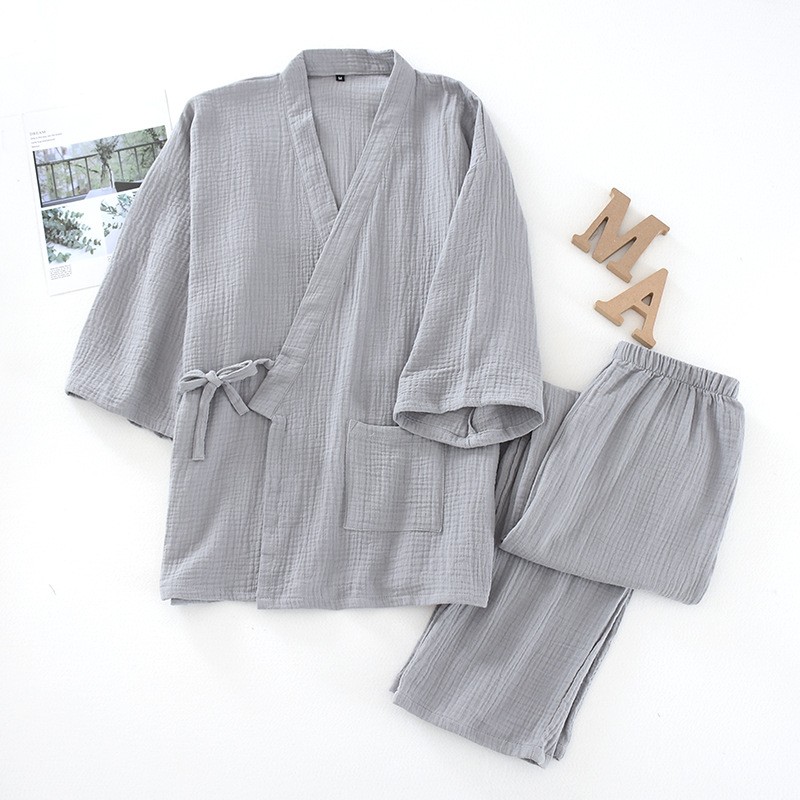 Japanese Kimono Pajama Set for Men & Women – 100%