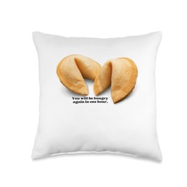 The Funny Fortune Cookie - Shirt & Gift Shop Funny Fortune Cookie Saying Chinese Food Takeout Gift #007 Throw Pillow, 16x16, Multicolor