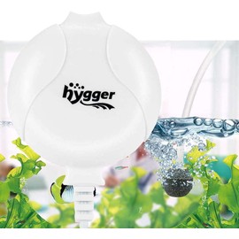 hygger Oxygen Pump for Aquarium, Very Quiet Aquarium Air Pump, Noise Lower than 33 dB, 1.5 W, Powerful Oxygen Pump 420 ml/m, Suitable for Fish Tanks and Nano Aquariums