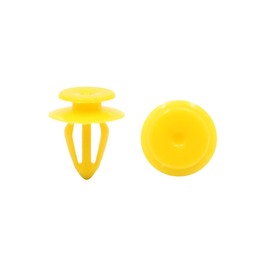 sourcing map Universal Car Vehicle Mudguard Rivets Mounting Clip Clips Yellow Pack of 50