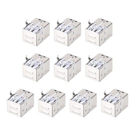 DMiotech 10pcs Micro USB 2.0 Type B Female Socket Connector 4 Pin Jack Sockets Adapter 90 Degree 1.5A 30V Jack Connector Set for Phone Soldering USB Repair Replacement Adapter