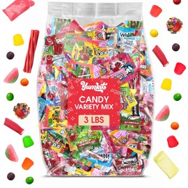 Bulk Candy Variety Pack – 3lb Big Bag of Bulk Candy Individually Wrapped – Large Candies Variety Pack for Pinatas, Party Favors, & Easter Basket Stuffers