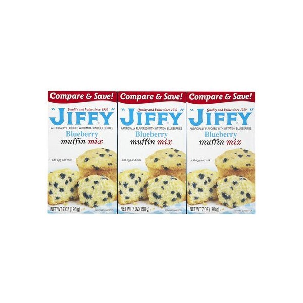 Jiffy Blueberry Muffin Mix, 7 OZ (Pack of 12)