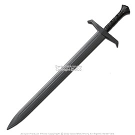 Munetoshi 37” Polypropylene European Long Sword Black Medieval Renaissance Practice Cosplay