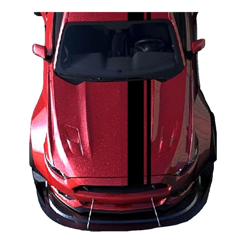 Double 2 and 8 Inch Offset Vinyl Racing Stripes Fits