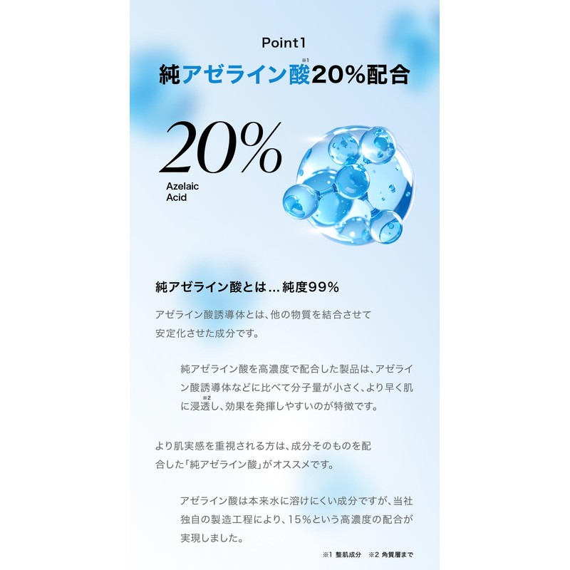 【Pure Azelaic Acid 20% Formulated】LEPOREM High Concentration Azelaic Acid Cream