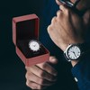 sourcing map Single Watch Case, PU Leather Watch Travel Storage