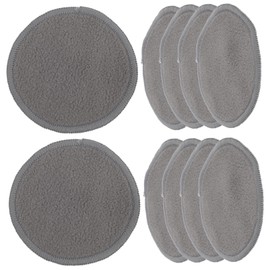 Baluue 13pcs Bamboo Fiber Facial Makeup Remover Pads Face Cloths Makeup Sponges Toiletry Bag for Women Gentle Face Washing Pad for Skin Types