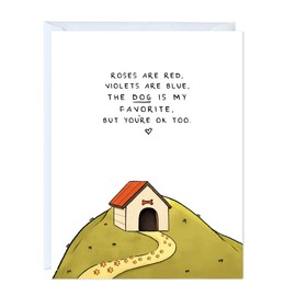 ALY LOU Dog Anniversary Card for Her Him/Husband Boyfriend/Girlfriend Wife/Sarcastic Birthday Greeting Card (The Dog Is My Favorite ...)