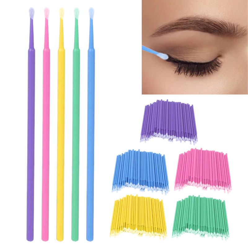 500pcs Disposable Eyeliner Cleaner Soft Cotton Tips Mini Makeup Cleaning