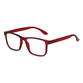 Calabria R861 Reading Glasses +5.00 Red Crystal Mens Womens Designer Trendy Eyeglasses Fashion Readers Semi-Hard Zipper Case