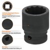 sourcing map 12-Point Impact Socket 1/2 Inch Drive 22mm Metric