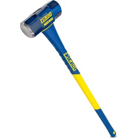 Estwing 12-Pound Hard Face Sledge Hammer for Demolition/Stake Driving, 50-55 HRC, 36-Inch Fiberglass Handle, Overstrike Protection, Textured Grip