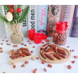 20PCS Red Jasper Healing Crystals Wands Polished Natural Hexagonal Pointed Stones Reiki Energy Crystal Set Meditation Crystal Grid