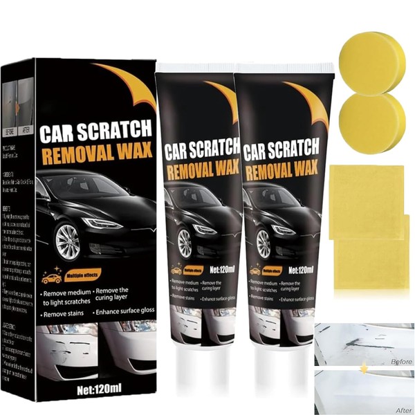 2PCS Car Scratch Remover,Deep Scratch Repair Kit for Vehicles with