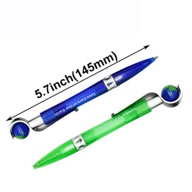 Maydahui Stylish Retractable Globe Ballpoint Pen, 0.02 inch (0.5 mm), 12 Pieces, Oil-based, Easy to Scratch, Cute, Stationery, Office, Party Supplies, Gift